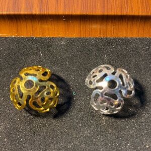 Findings: 16mm Rose Bead Cap (10)